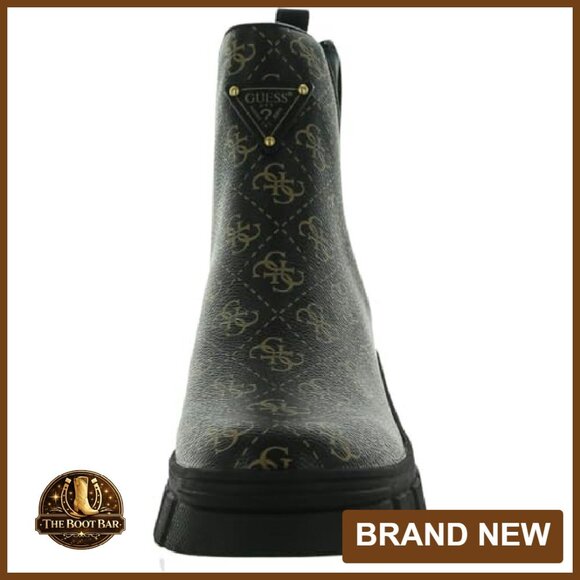 Faux Leather Chelsea Boots with Lug Sole, Pull-On Design, Size 7 - Picture 6 of 7